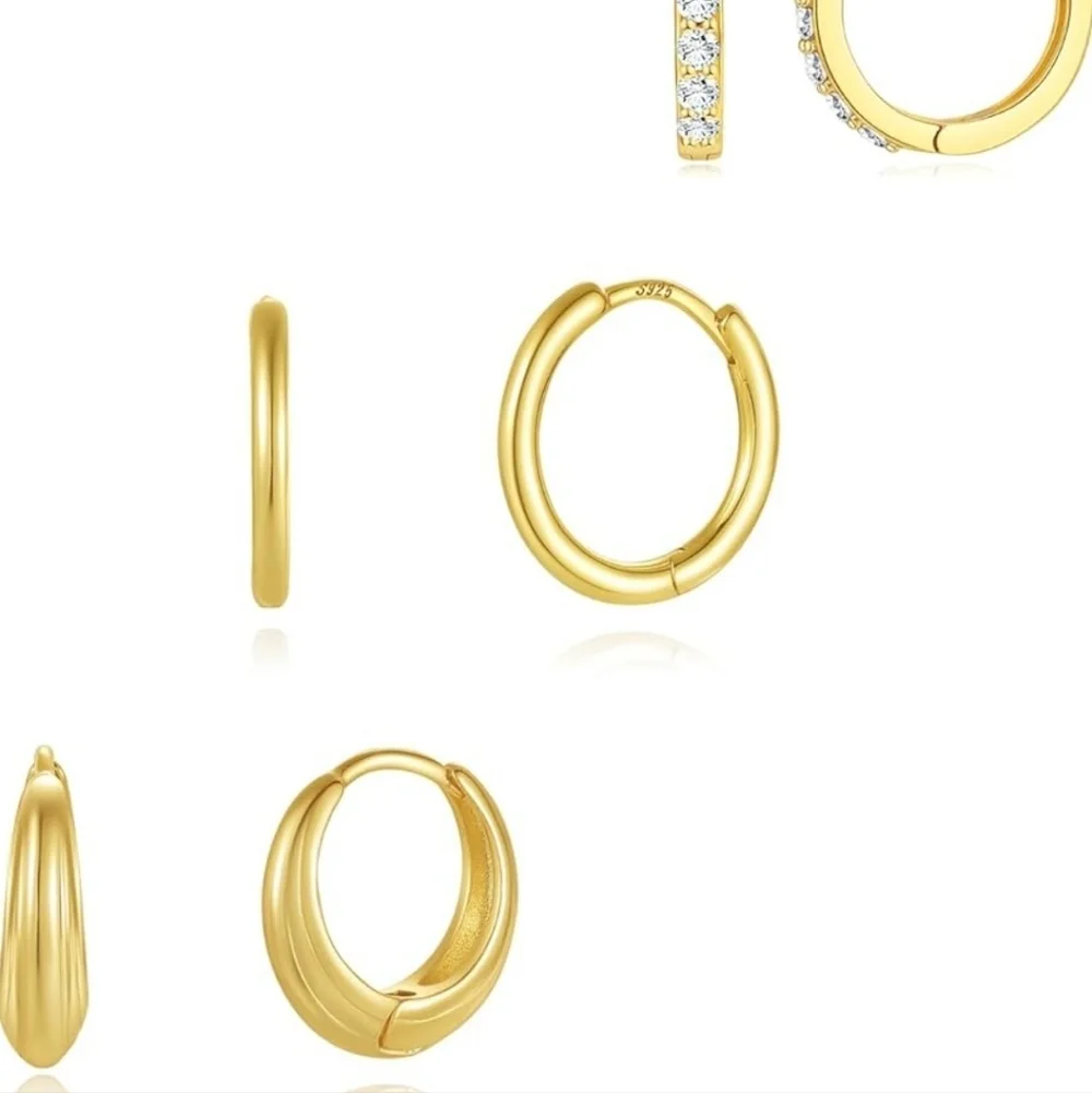 Elegant Gold and Silver Hoop Earrings